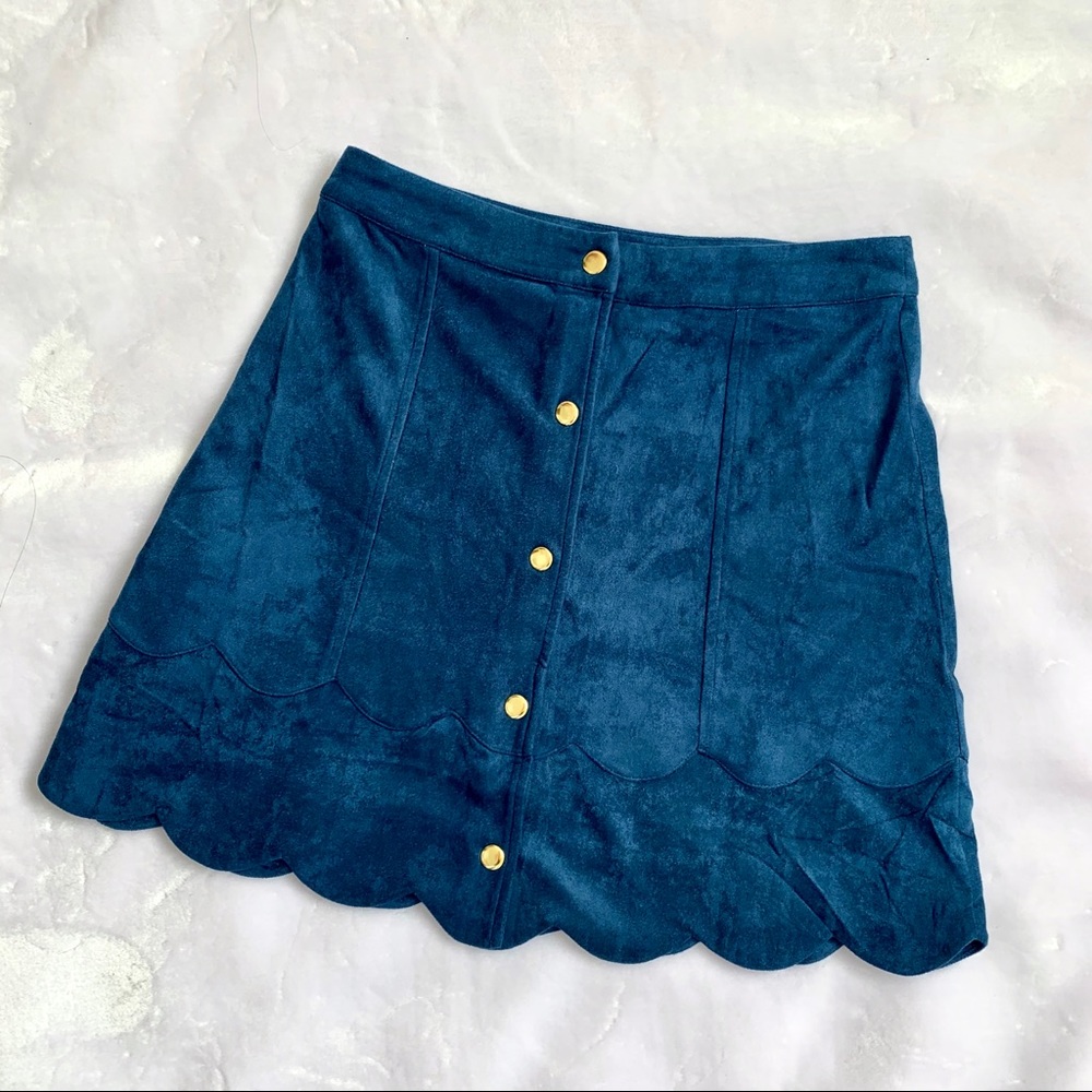 Sugarlips Blue Suede Skirt